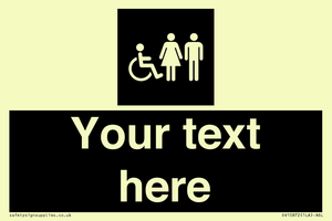 Custom information: black panel disabled female and male